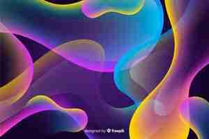 Free vector abstract colorful flow shapes background