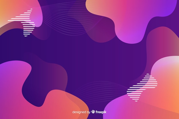 Abstract colorful flow shapes background