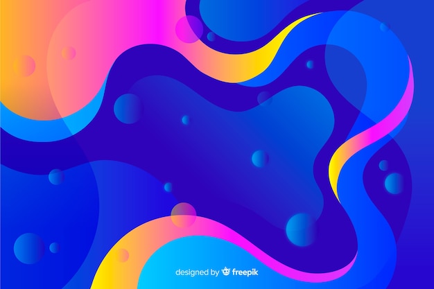 Free vector abstract colorful flow shapes background