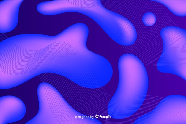 Vettore gratuito sfondo di forme di flusso colorato astratto