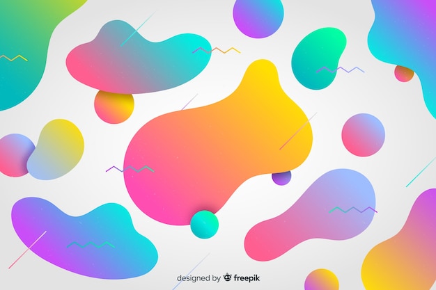 Free vector abstract colorful flow shapes background