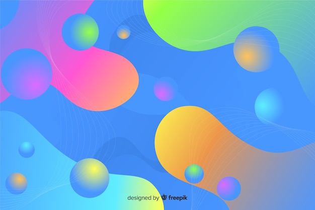 Abstract colorful flow shapes background