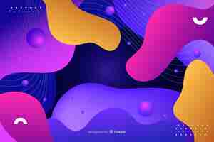 Free vector abstract colorful flow shapes background