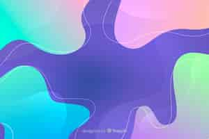 Free vector abstract colorful flow shapes background