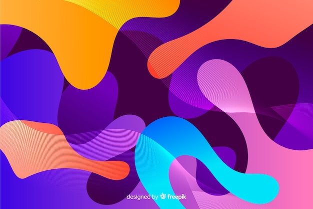 Бесплатное векторное изображение Абстрактный красочный поток формирует фон