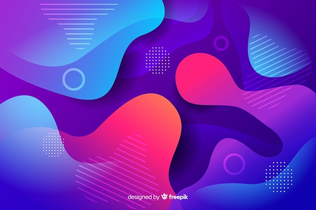 Abstract colorful flow shapes background