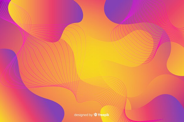 Abstract colorful flow shapes background