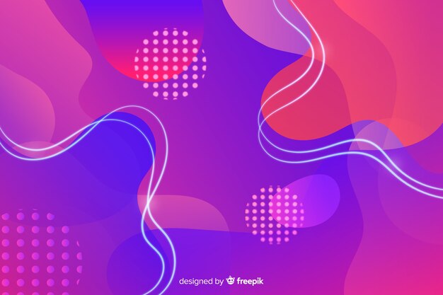 Free vector abstract colorful flowing shapes background