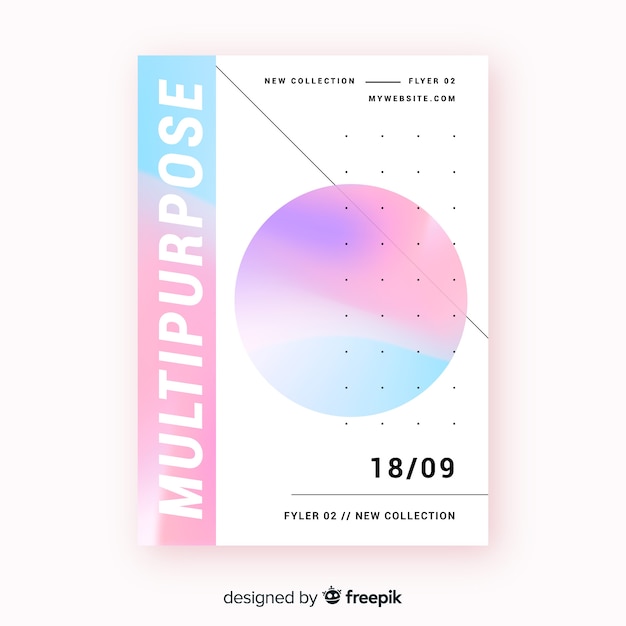 Abstract colorful flyer template