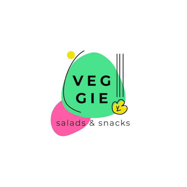 Abstract colorful food logo