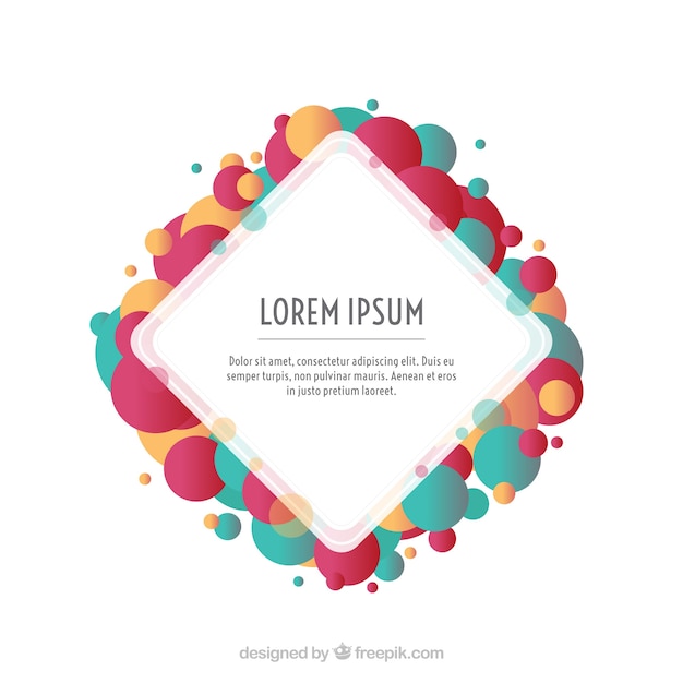 Free vector abstract colorful frame with geometric shapes