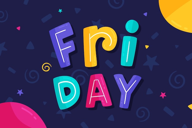 Free vector abstract colorful friday background