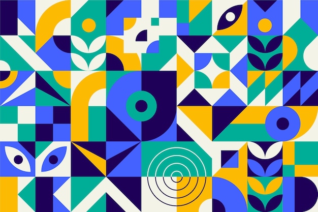 Abstract colorful geometric shapes