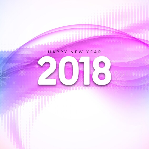 Abstract colorful Happy New Year 2018 background