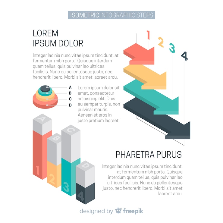 Free Vector abstract colorful infographic steps concept