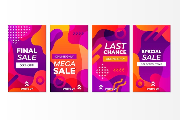 Abstract colorful instagram sale stories