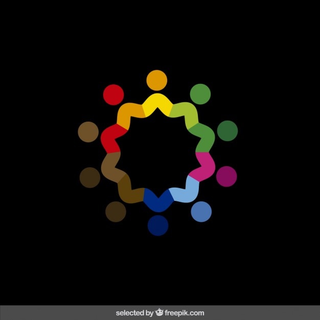 Vettore gratuito abstract colorful logo