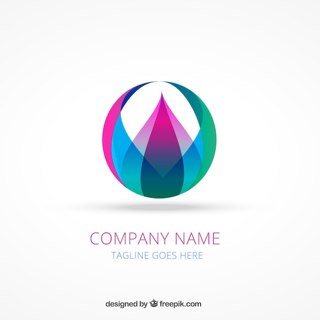 Vettore gratuito abstract colorful logo