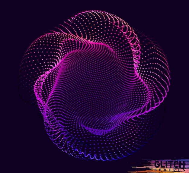 Abstract colorful mesh on dark background