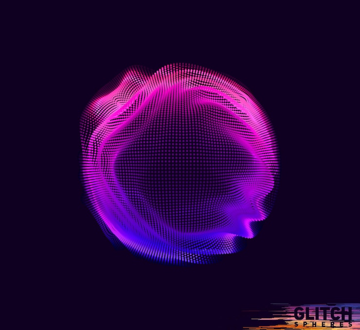 Free Vector abstract colorful mesh on dark background