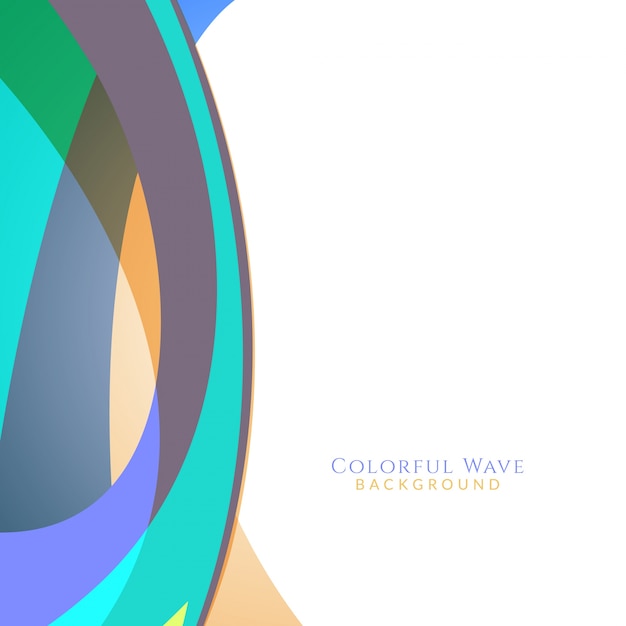 Abstract colorful modern wave background