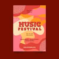 Free vector abstract colorful music poster