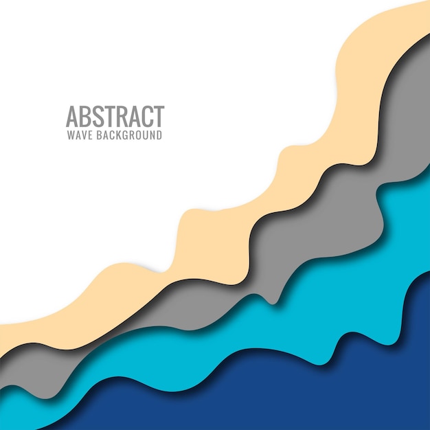 Абстрактная красочная бумага вырезать формы волны фон
