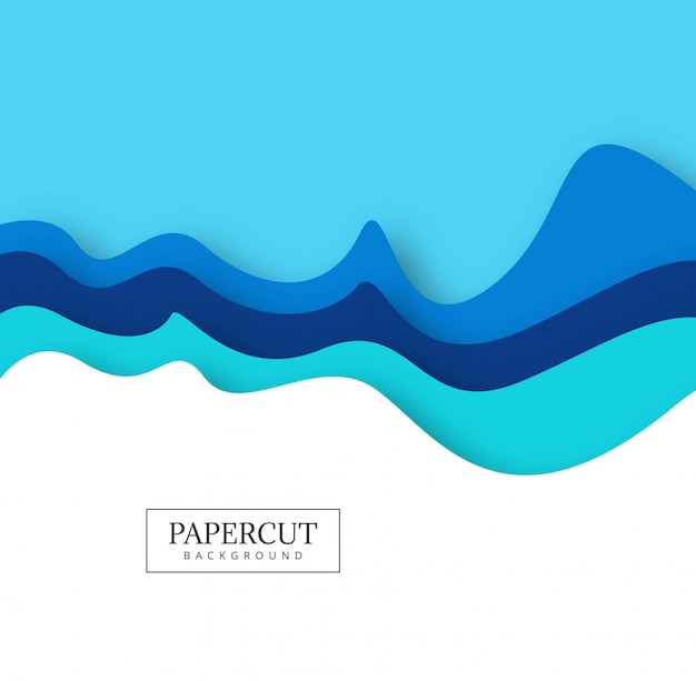 Free vector abstract colorful papercut creative wave design vector