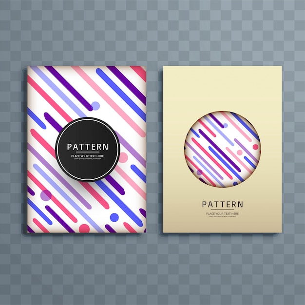 Free vector abstract colorful pattern brochure design illustration