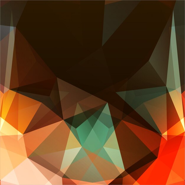 暖かい色の抽象的な三角形の背景