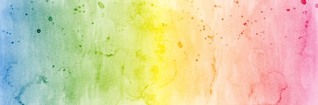 テクスチャ​背景​の​抽象的​な​カラフル​な​レインボー​染色​水彩画