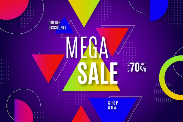 Free vector abstract colorful sales background