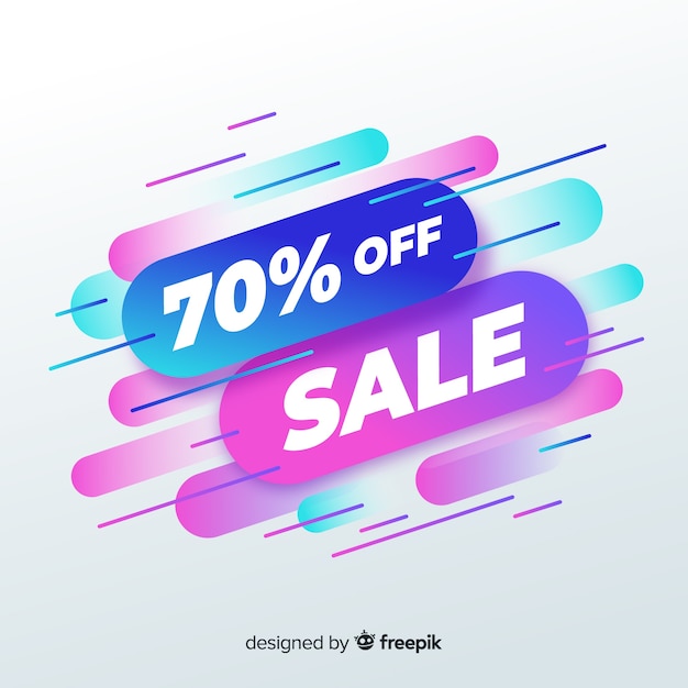 Abstract colorful sales banner template