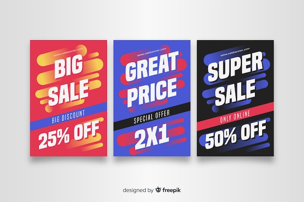 Abstract colorful sales banner template