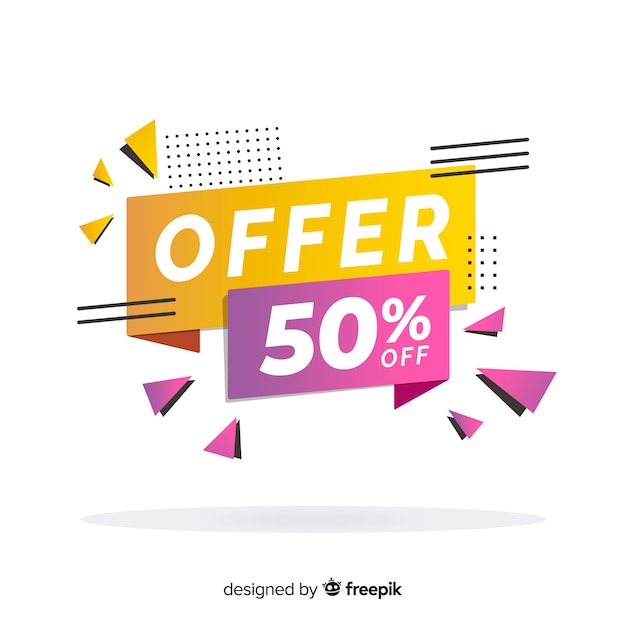 Abstract colorful sales banner template