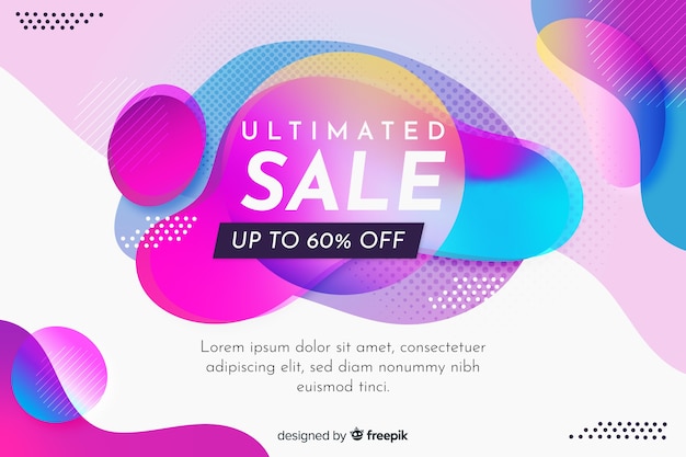 Abstract colorful sales banner template