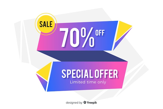 Abstract colorful sales banner template