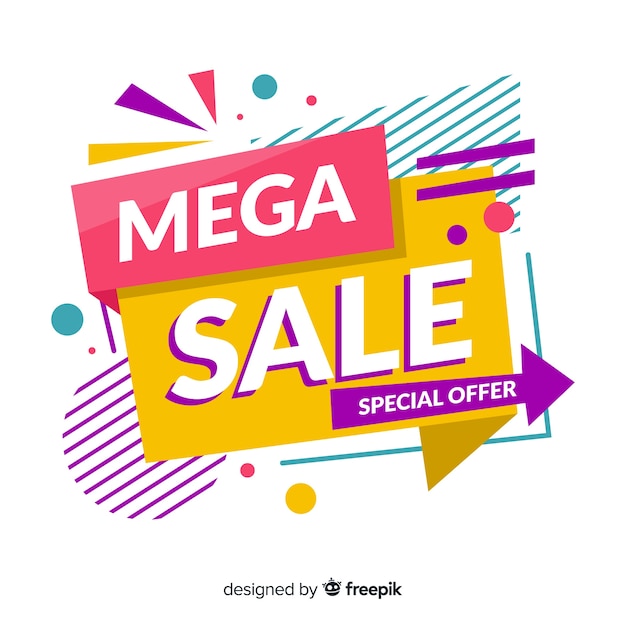 Free vector abstract colorful sales banner