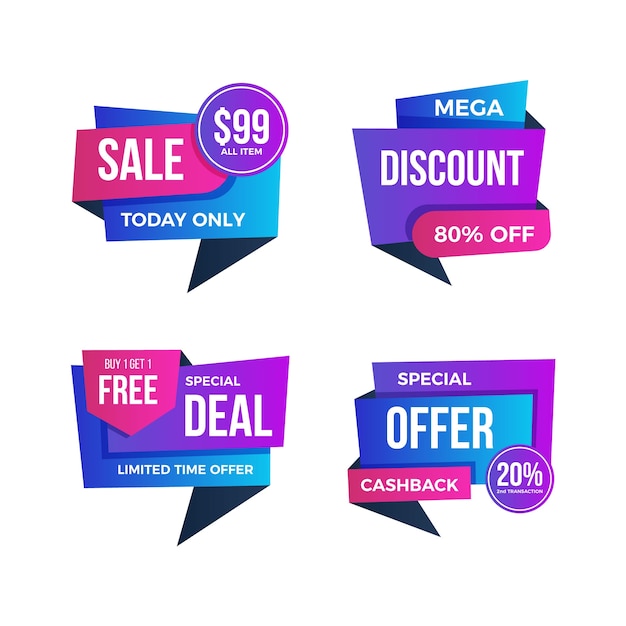 Free vector abstract colorful sales banner