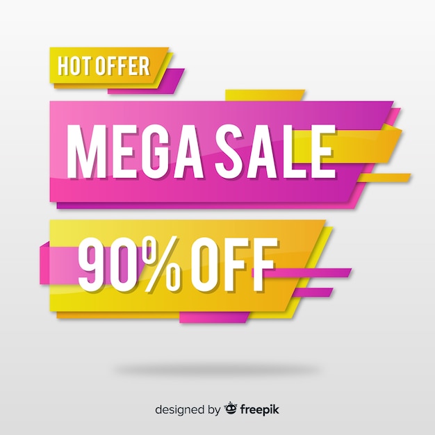 Free vector abstract colorful sales banner