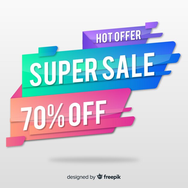 Free vector abstract colorful sales banner