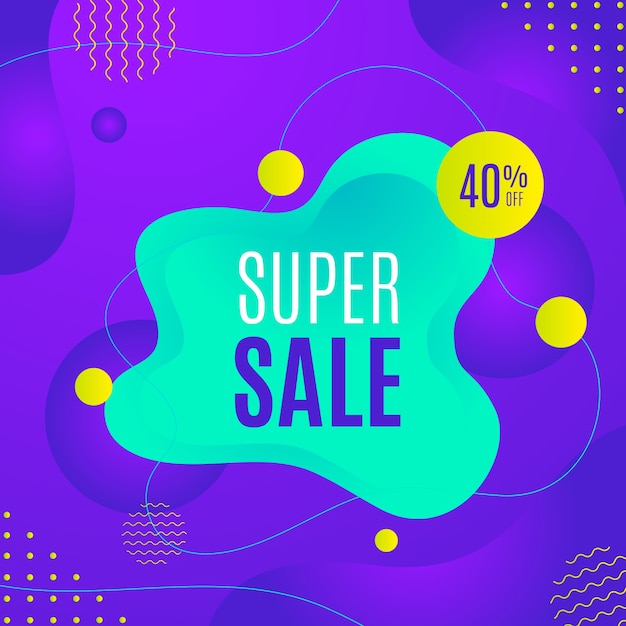 Abstract colorful sales banner