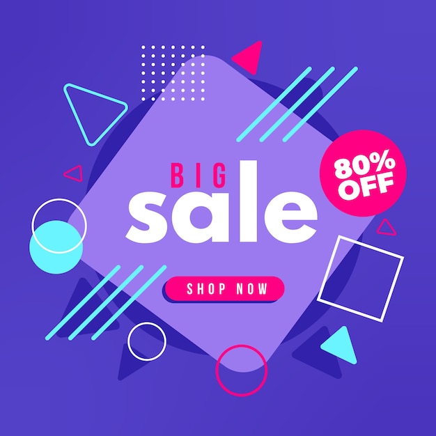 Abstract colorful sales banner