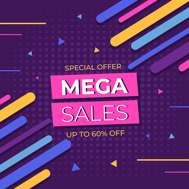 Free vector abstract colorful sales banner