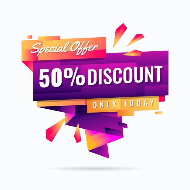 Free vector abstract colorful sales discount banner