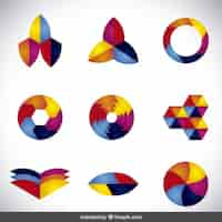 Free vector abstract colorful shapes