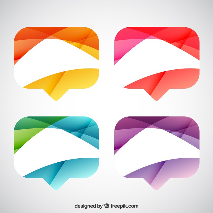 Free Vector abstract colorful speech bubbles