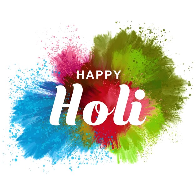 abstract colorful splash for happy holi background card design
