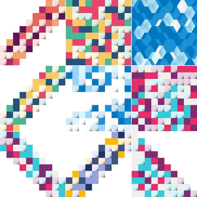 abstract colorful square background pack of 9 available