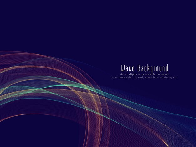 Abstract colorful stylish glowing wave background